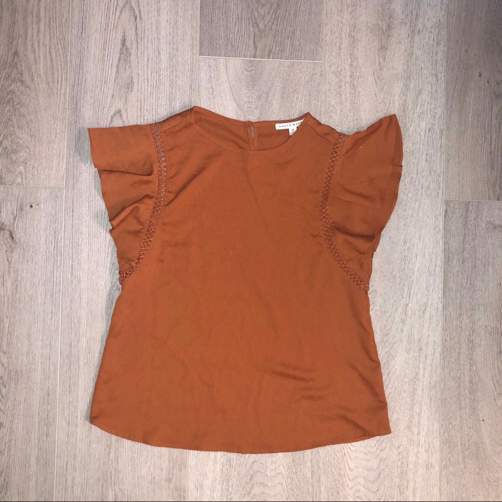 NWOT Ruffle Sleeve Top